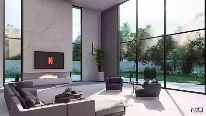 Allura Living Room 3D model