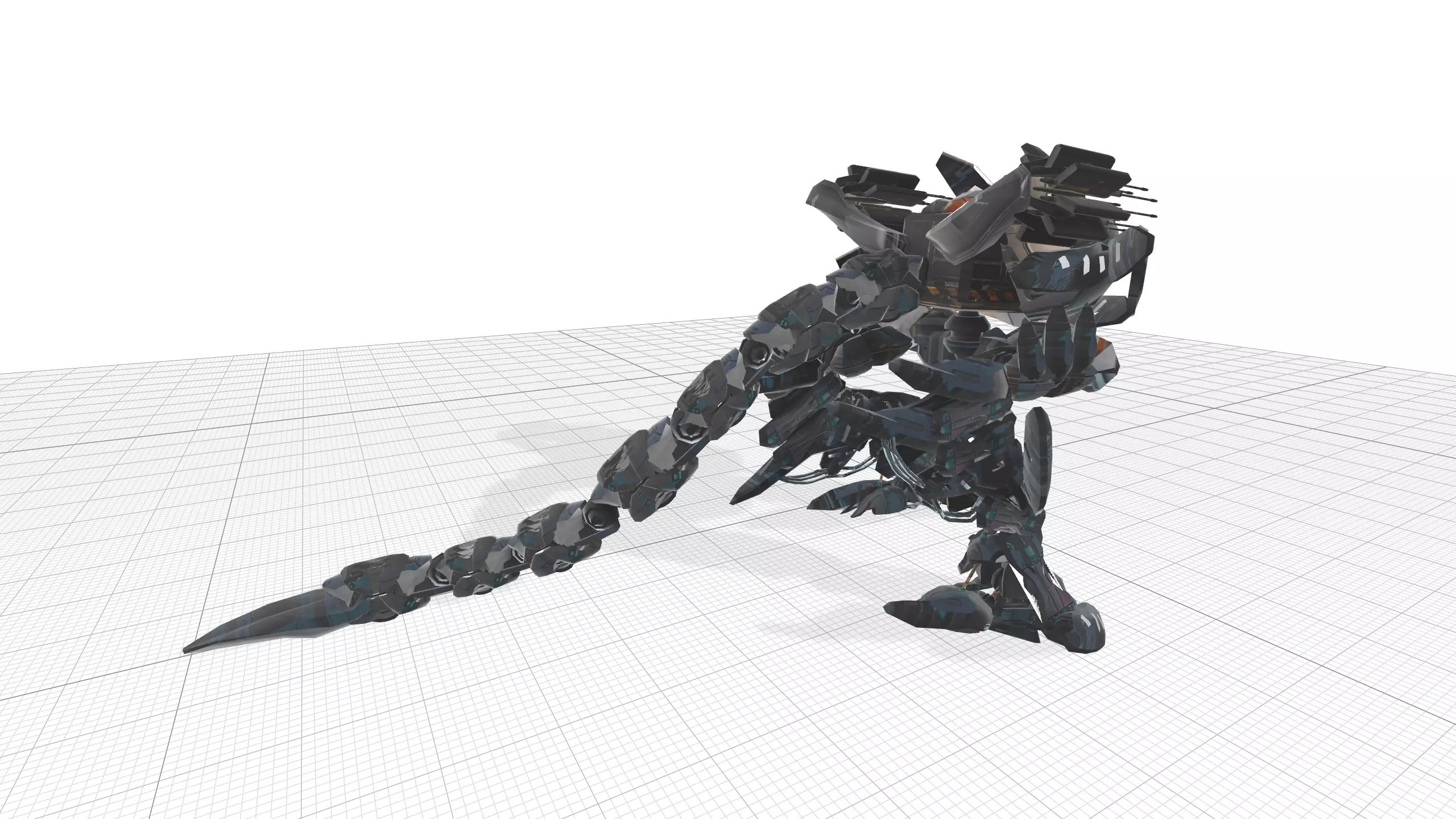 A Walking Robot Lowpoly Model Low-poly 3D model_0