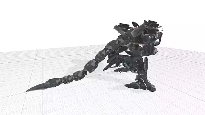 A Walking Robot Lowpoly Model Low-poly 3D model