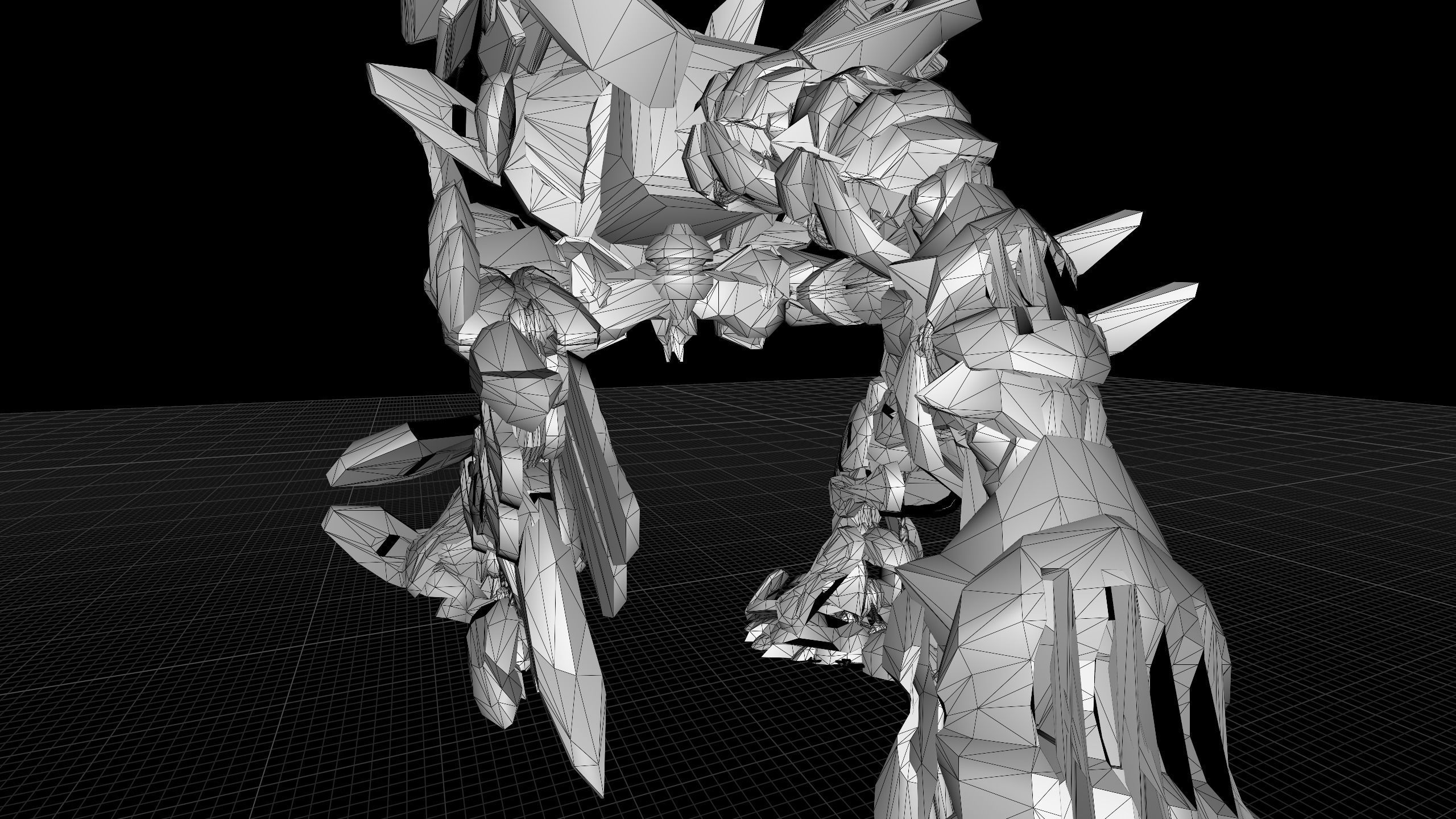 A Walking Robot Lowpoly Model Low-poly 3D model_9