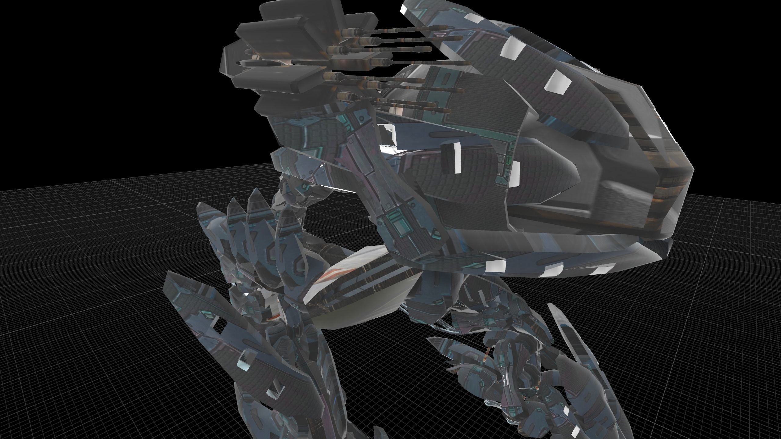 A Walking Robot Lowpoly Model Low-poly 3D model_4