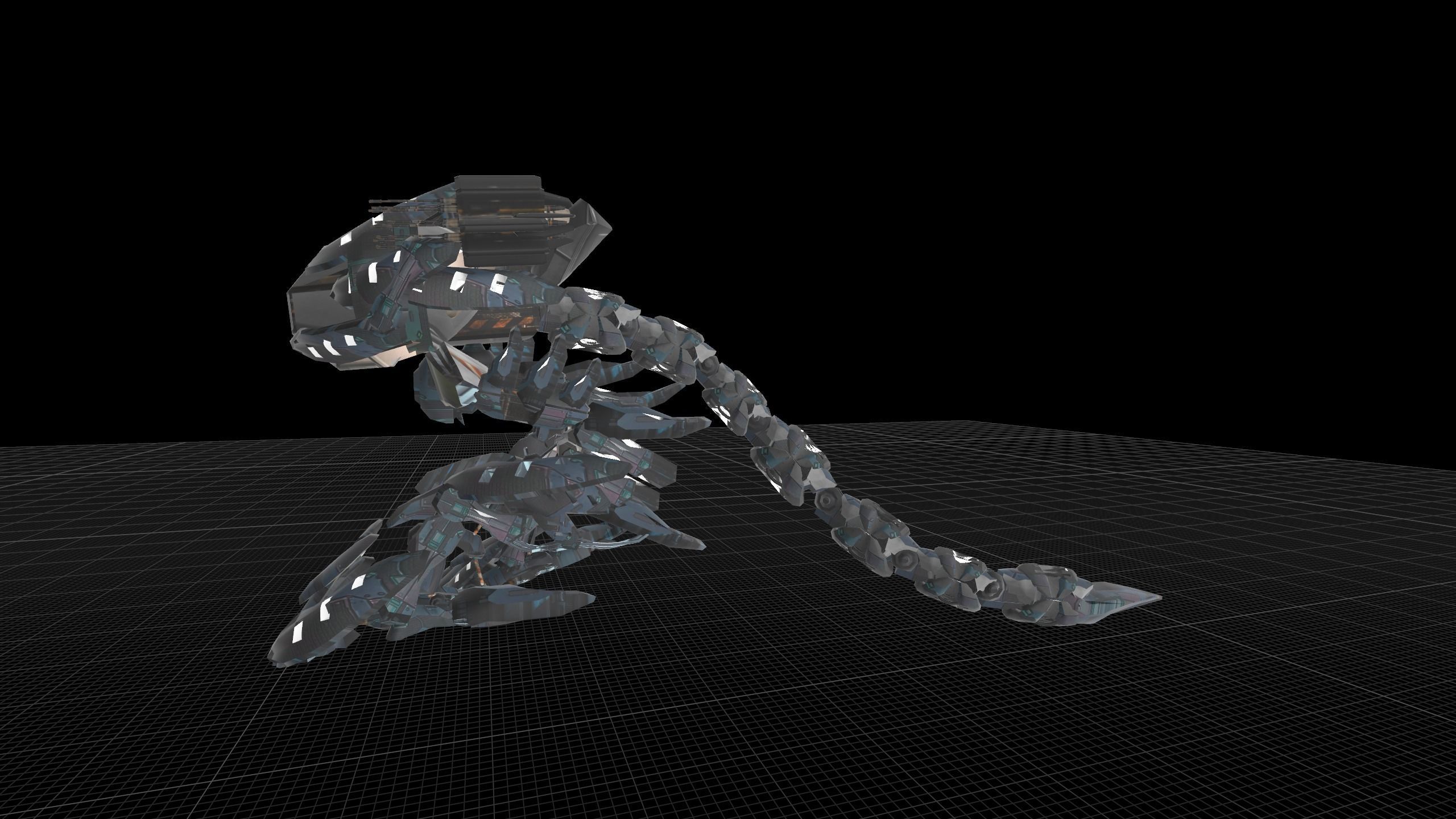 A Walking Robot Lowpoly Model Low-poly 3D model_1