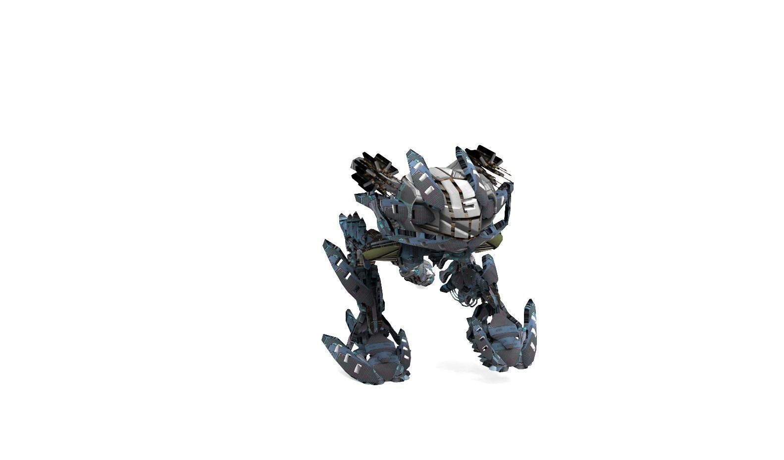 A Walking Robot Lowpoly Model Low-poly 3D model_11