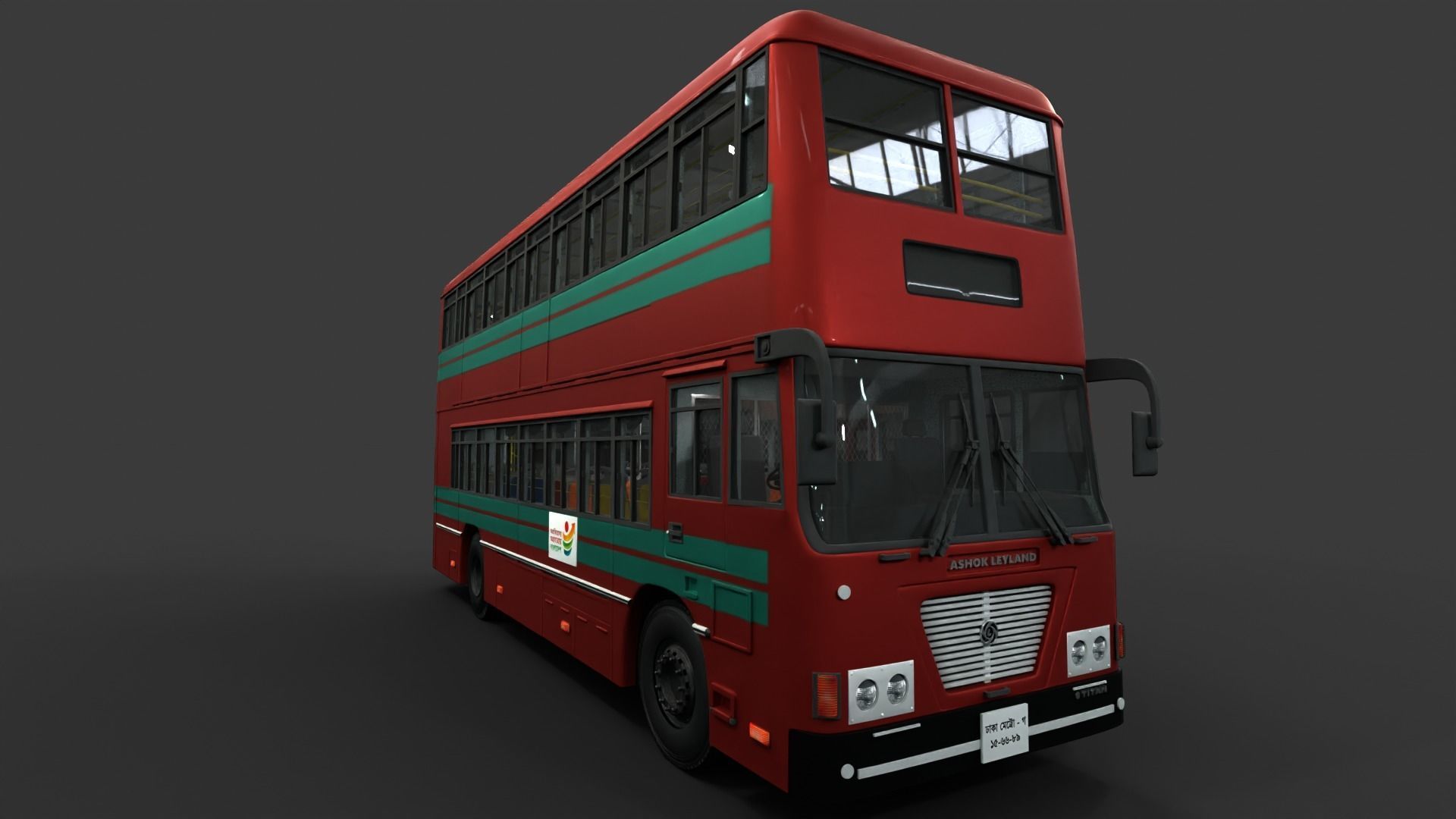 BRTC Double Decker 3D model_6