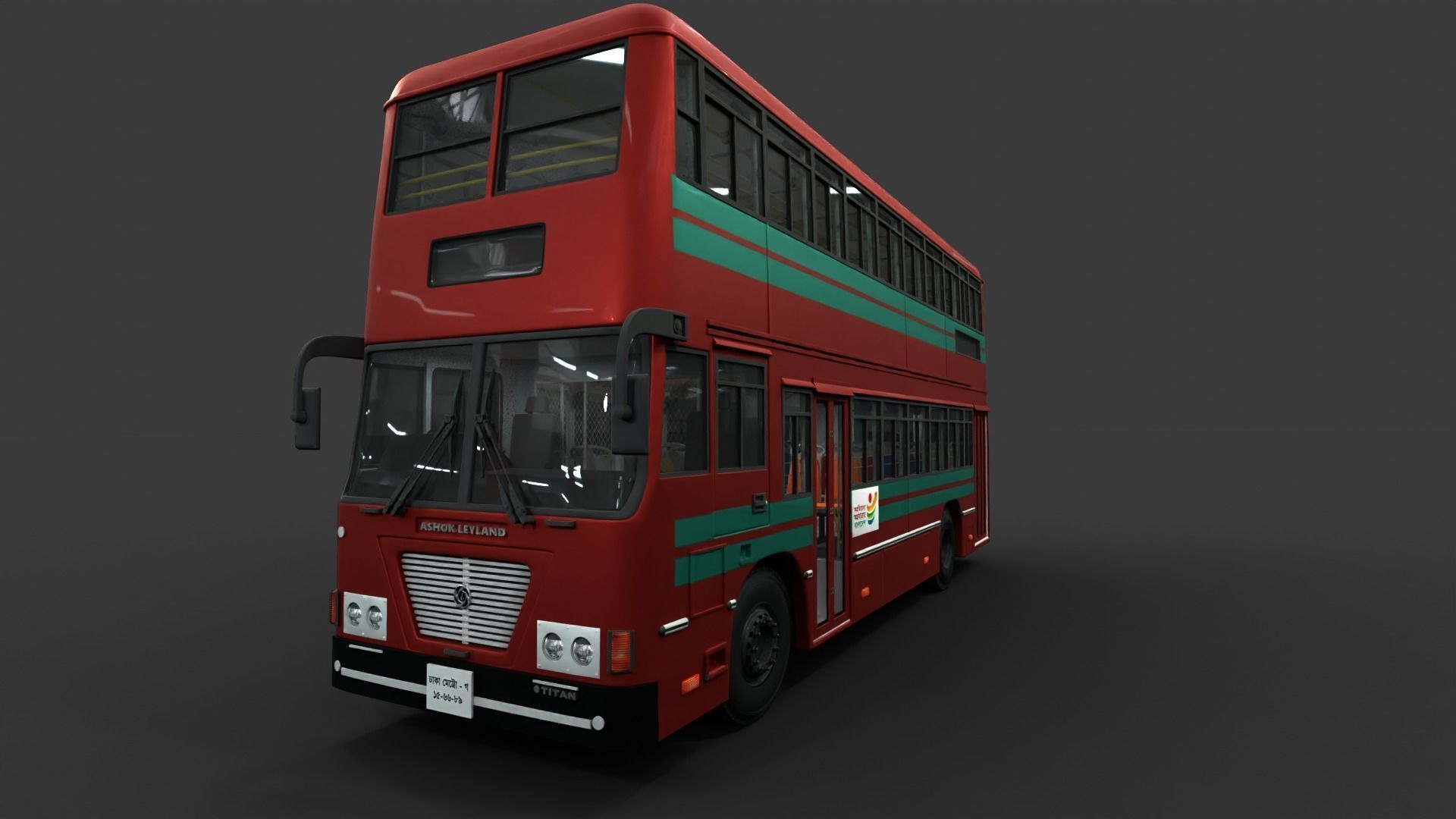 BRTC Double Decker 3D model_5