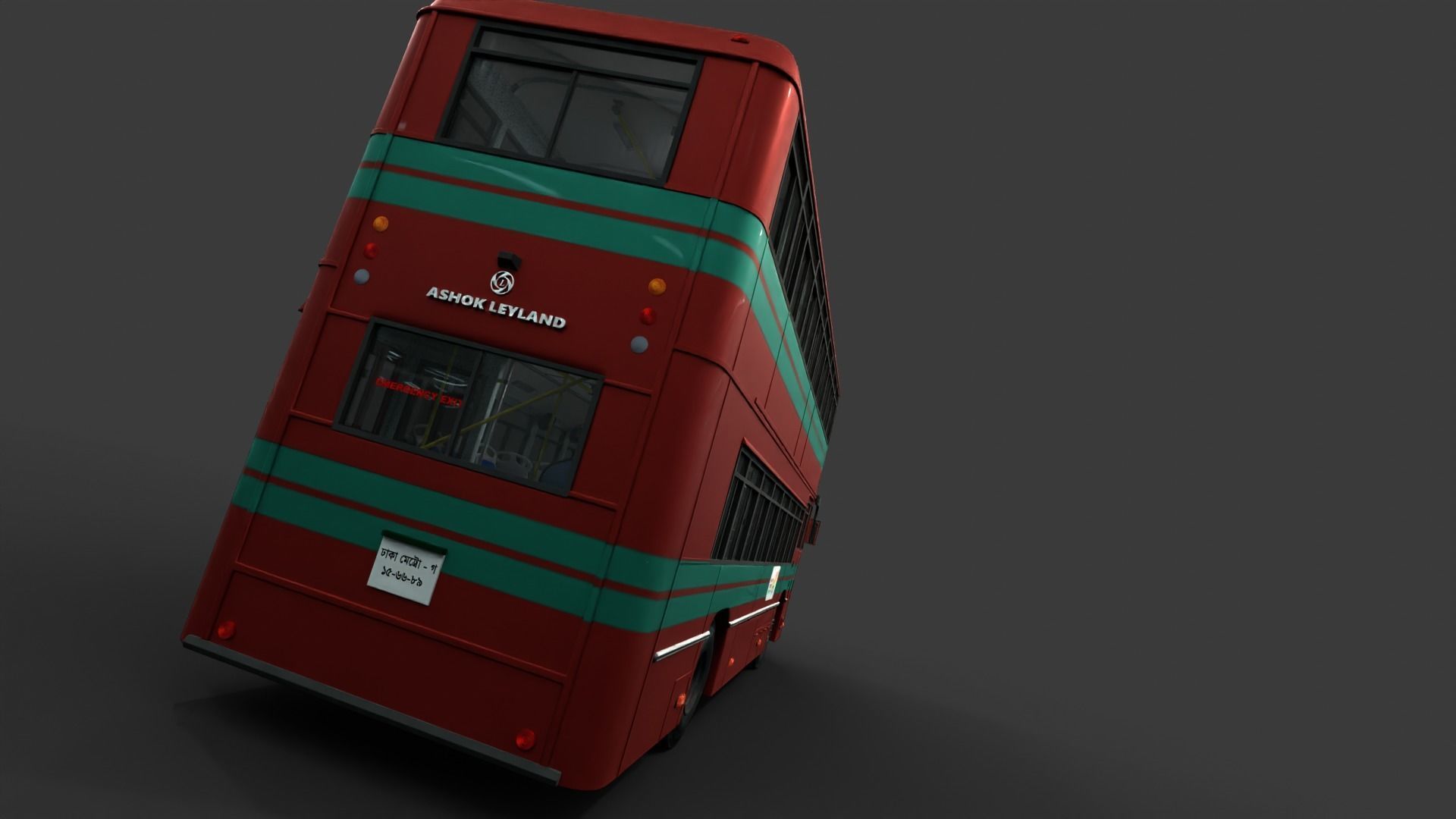 BRTC Double Decker 3D model_9