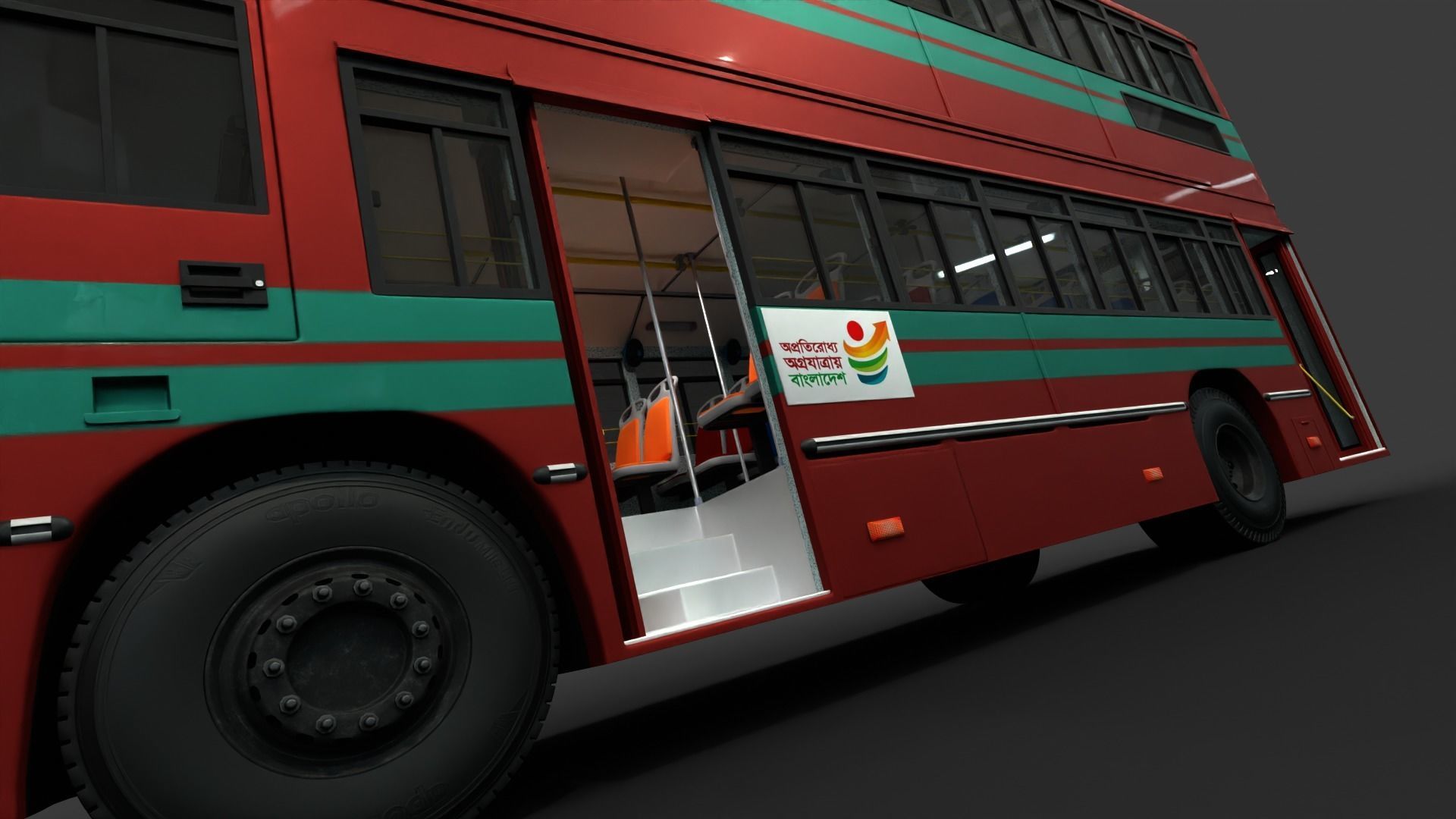 BRTC Double Decker 3D model_1