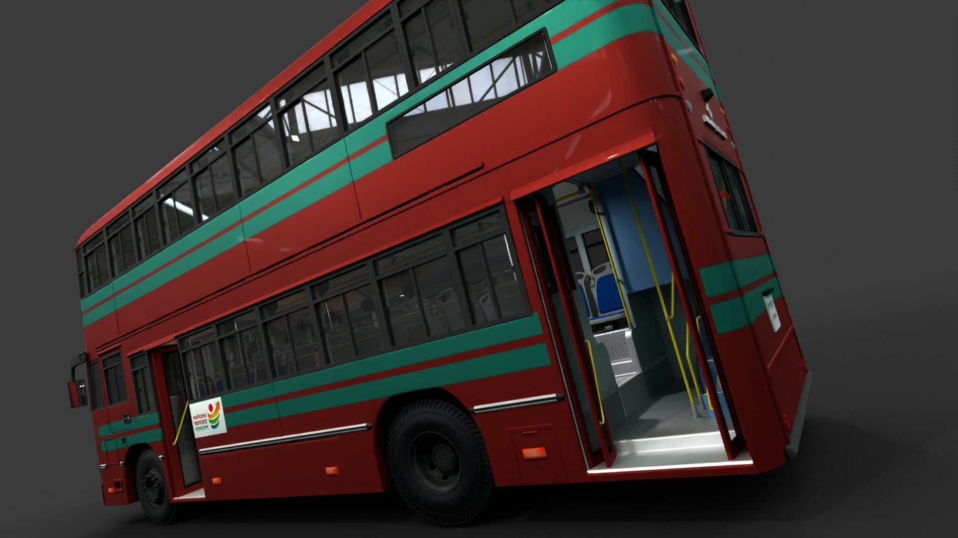 BRTC Double Decker 3D model_31