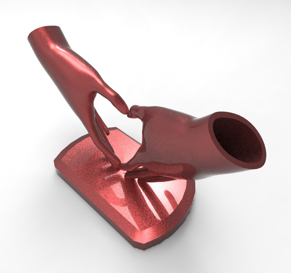 HeartHands Statue 3D print model_6