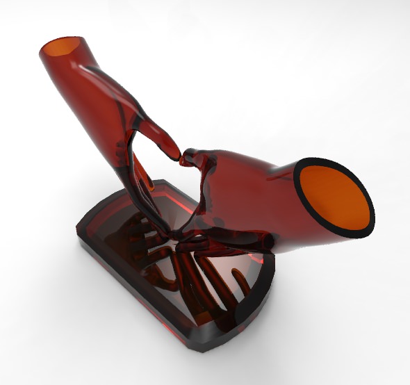 HeartHands Statue 3D print model_3