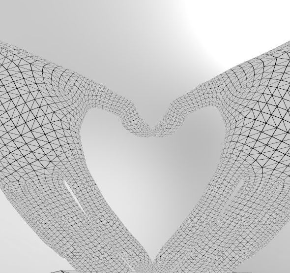 HeartHands Statue 3D print model_18