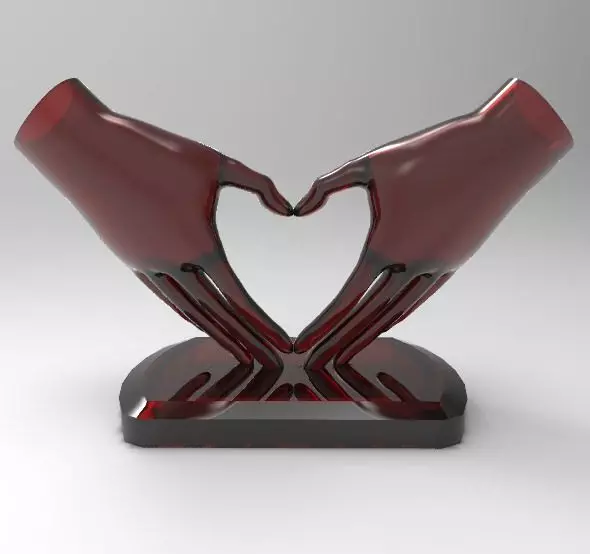 HeartHands Statue 3D print model_0