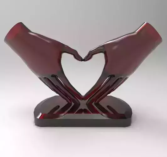 HeartHands Statue 3D print model
