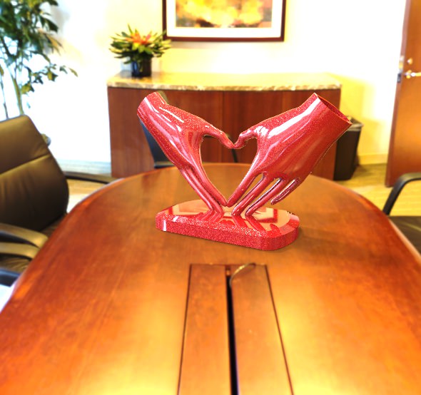 HeartHands Statue 3D print model_14