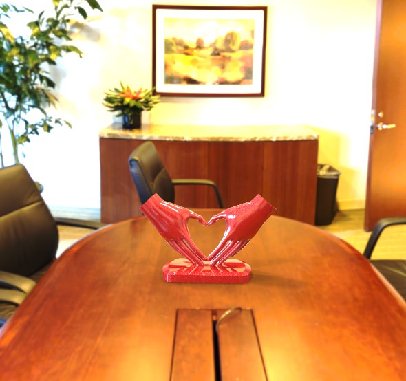 HeartHands Statue 3D print model_13