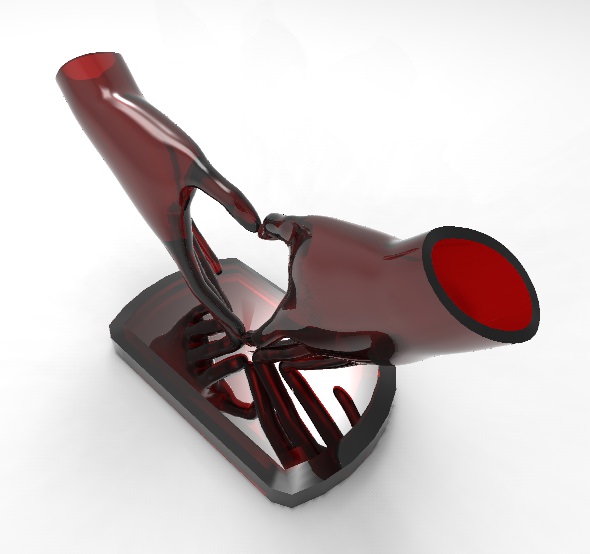 HeartHands Statue 3D print model_5