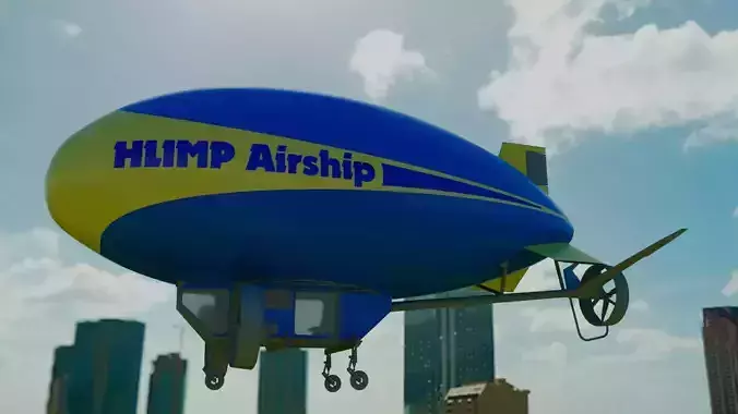 An Airship Industry Model Low-poly 3D model