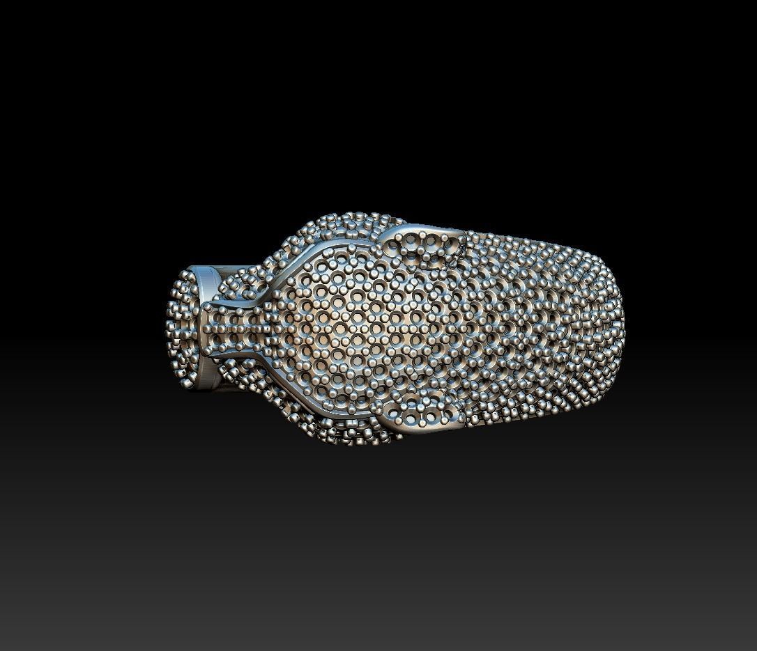 Diamond Panther Ring 3D print model_14