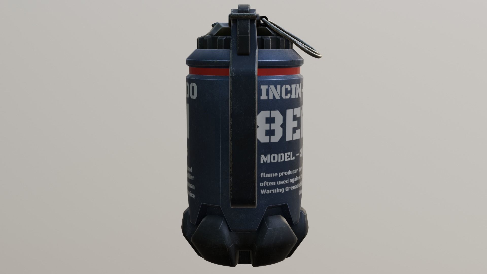 Thermal Grenade Low-poly 3D model_2