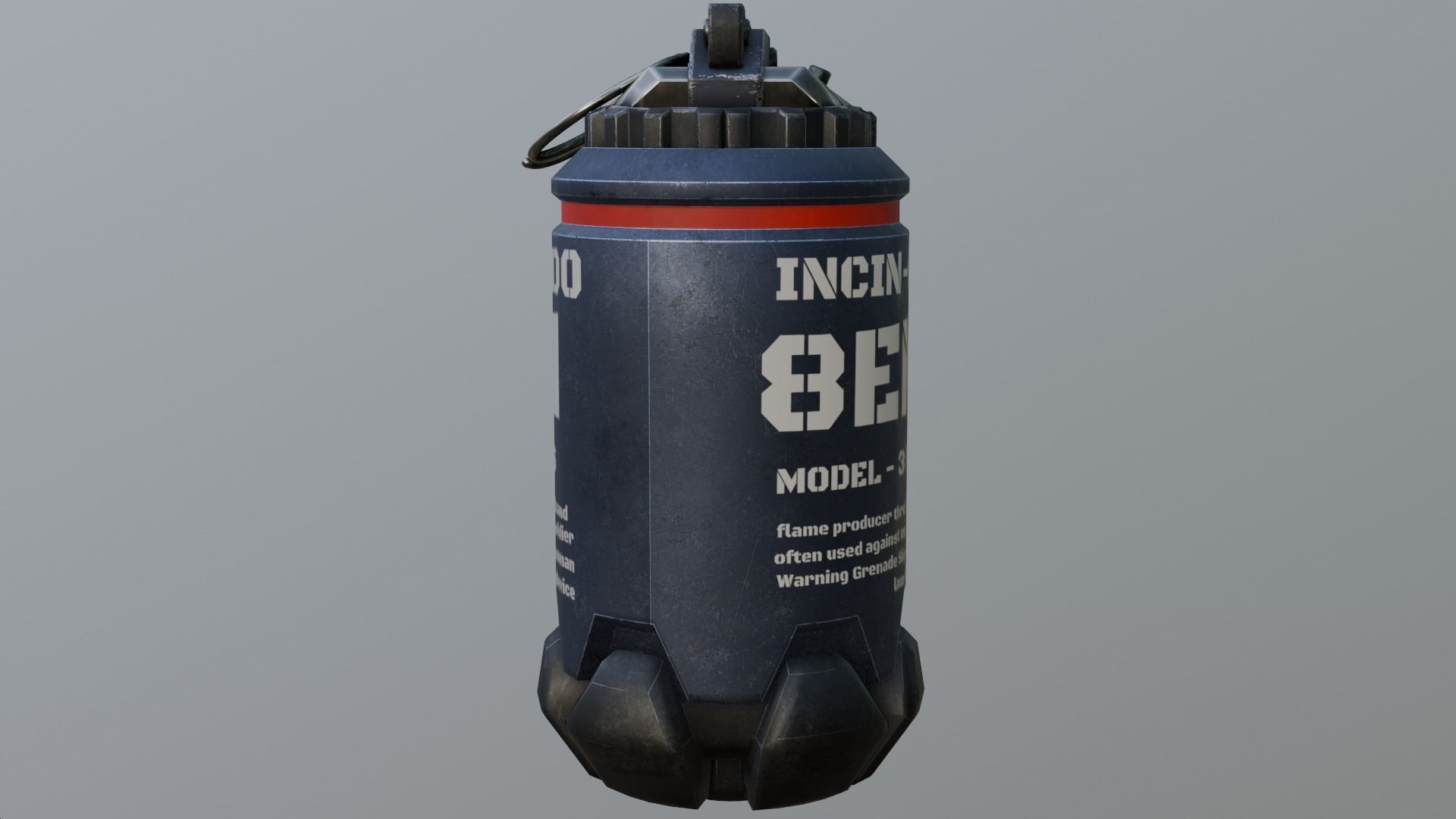 Thermal Grenade Low-poly 3D model_5