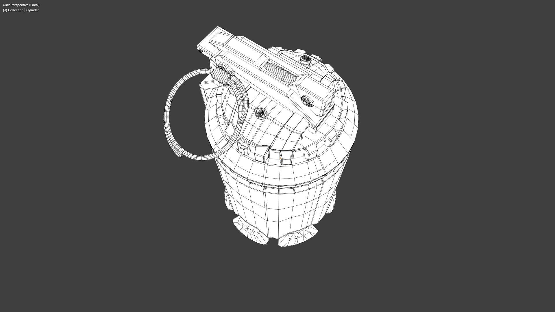 Thermal Grenade Low-poly 3D model_17