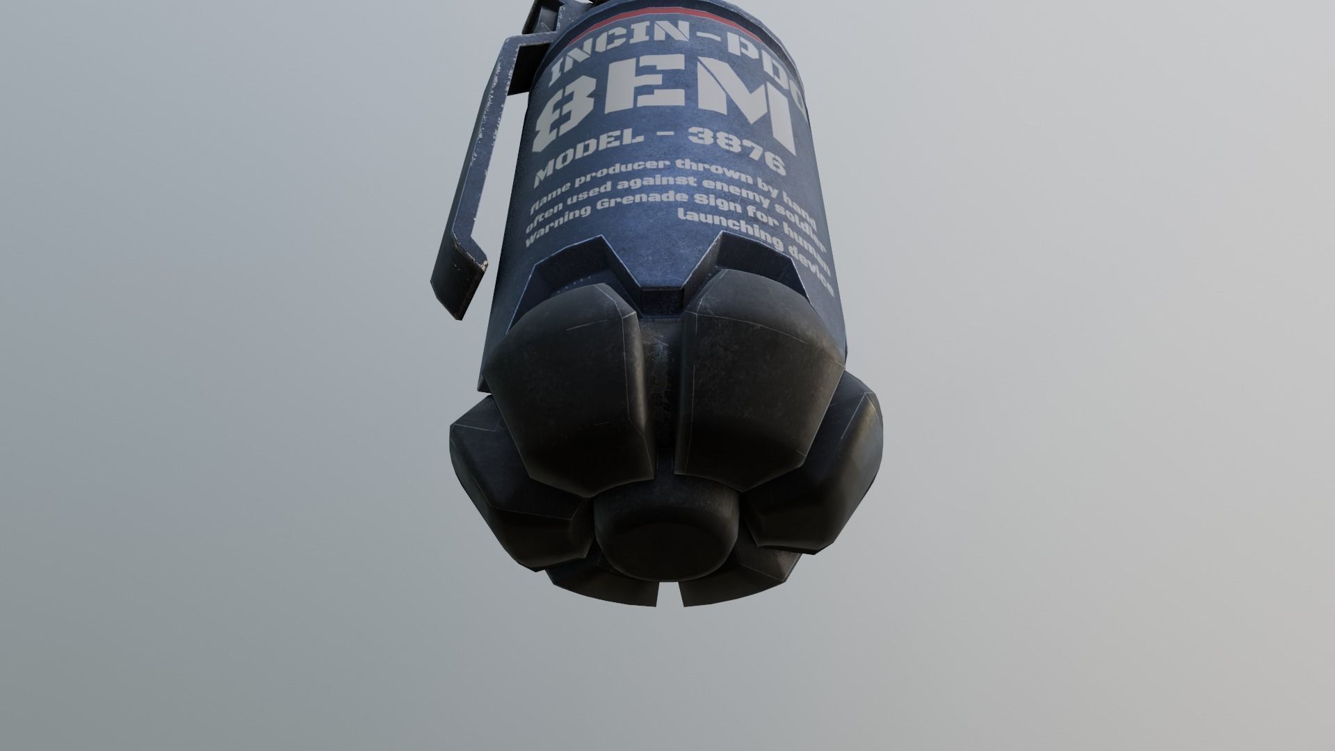 Thermal Grenade Low-poly 3D model_11