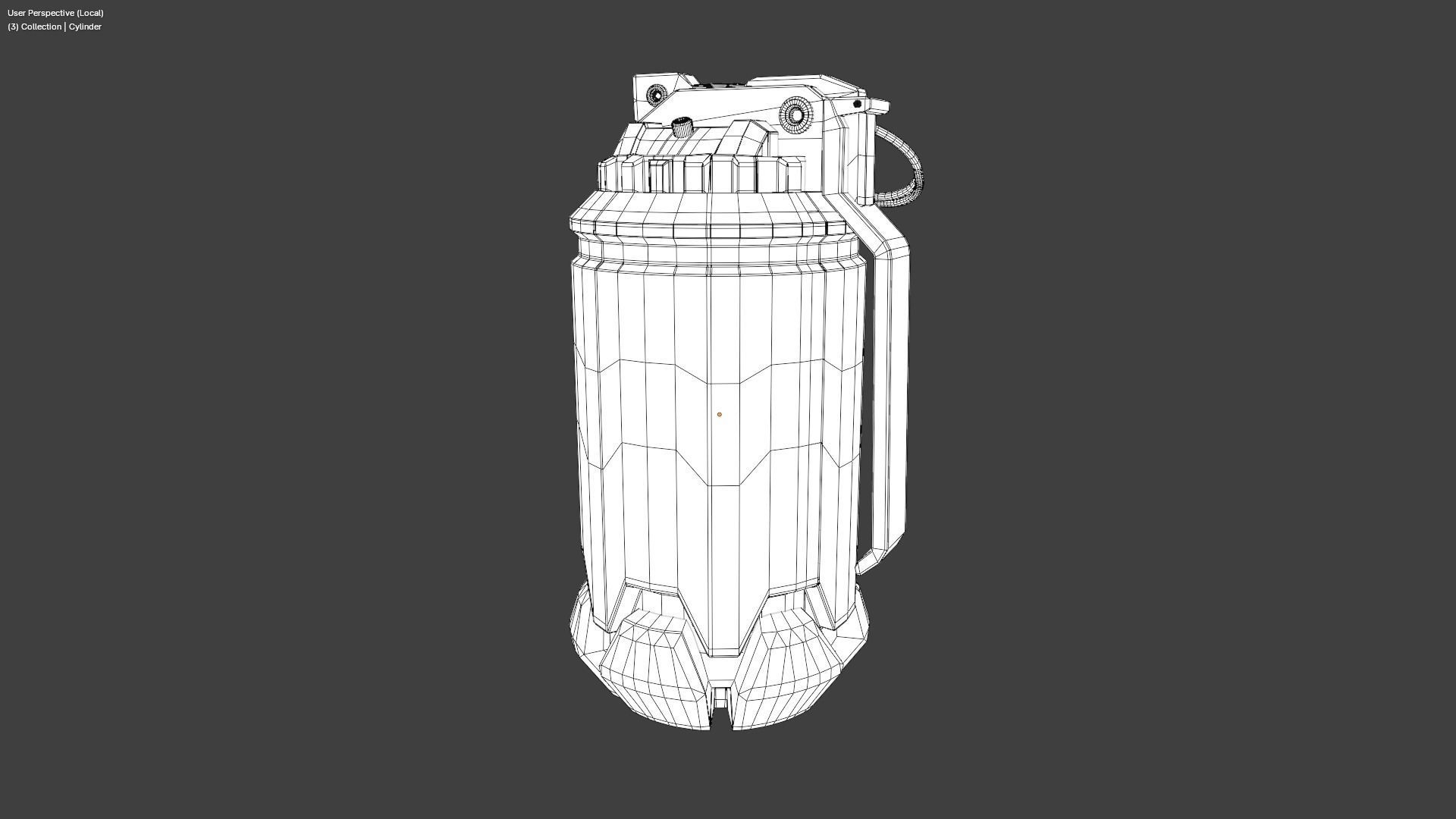 Thermal Grenade Low-poly 3D model_13