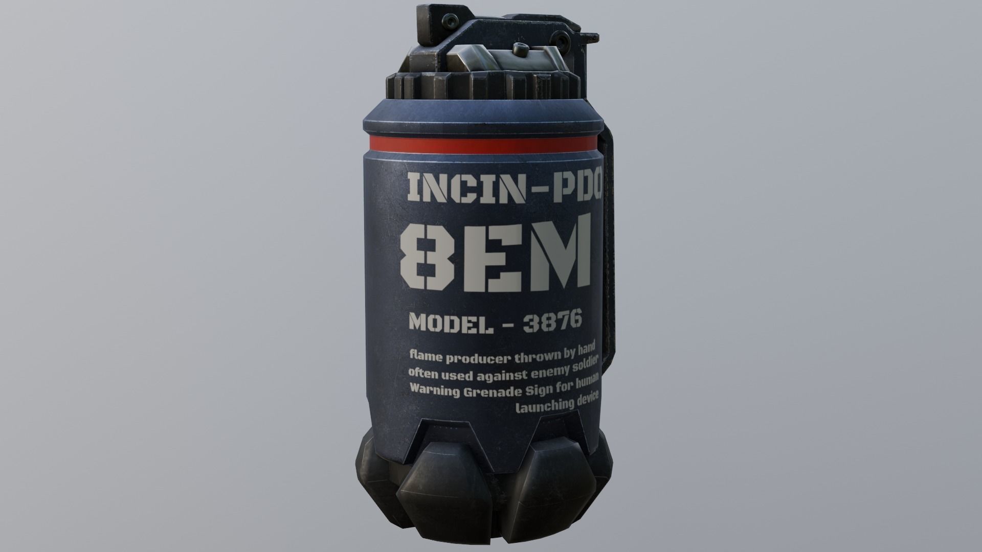 Thermal Grenade Low-poly 3D model_4