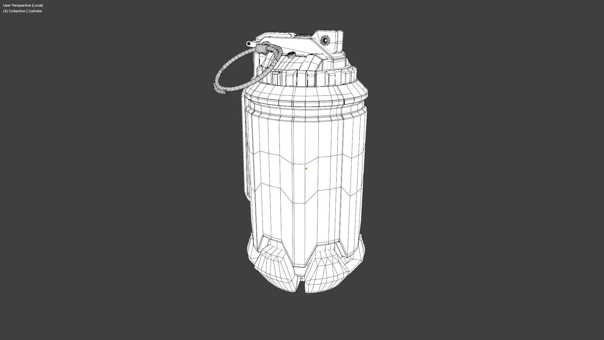 Thermal Grenade Low-poly 3D model_14