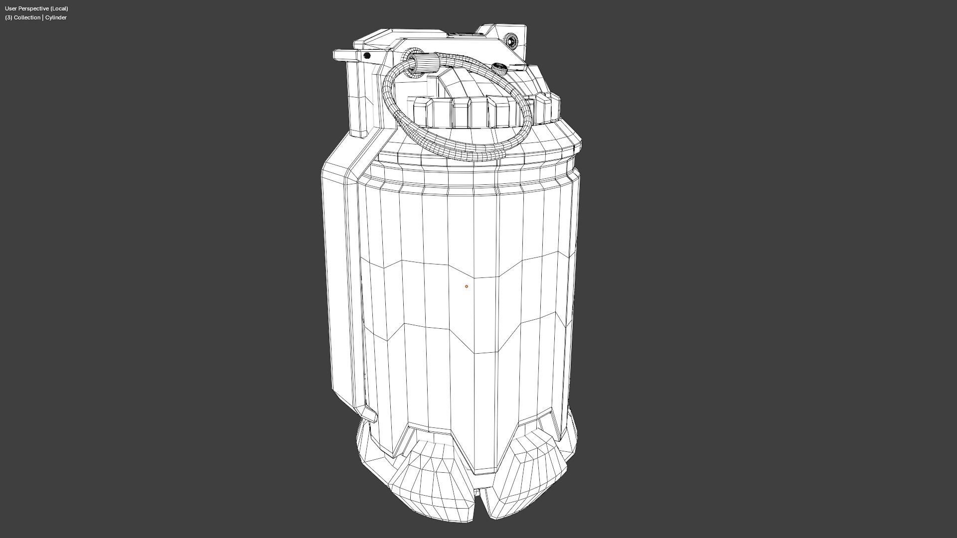 Thermal Grenade Low-poly 3D model_16