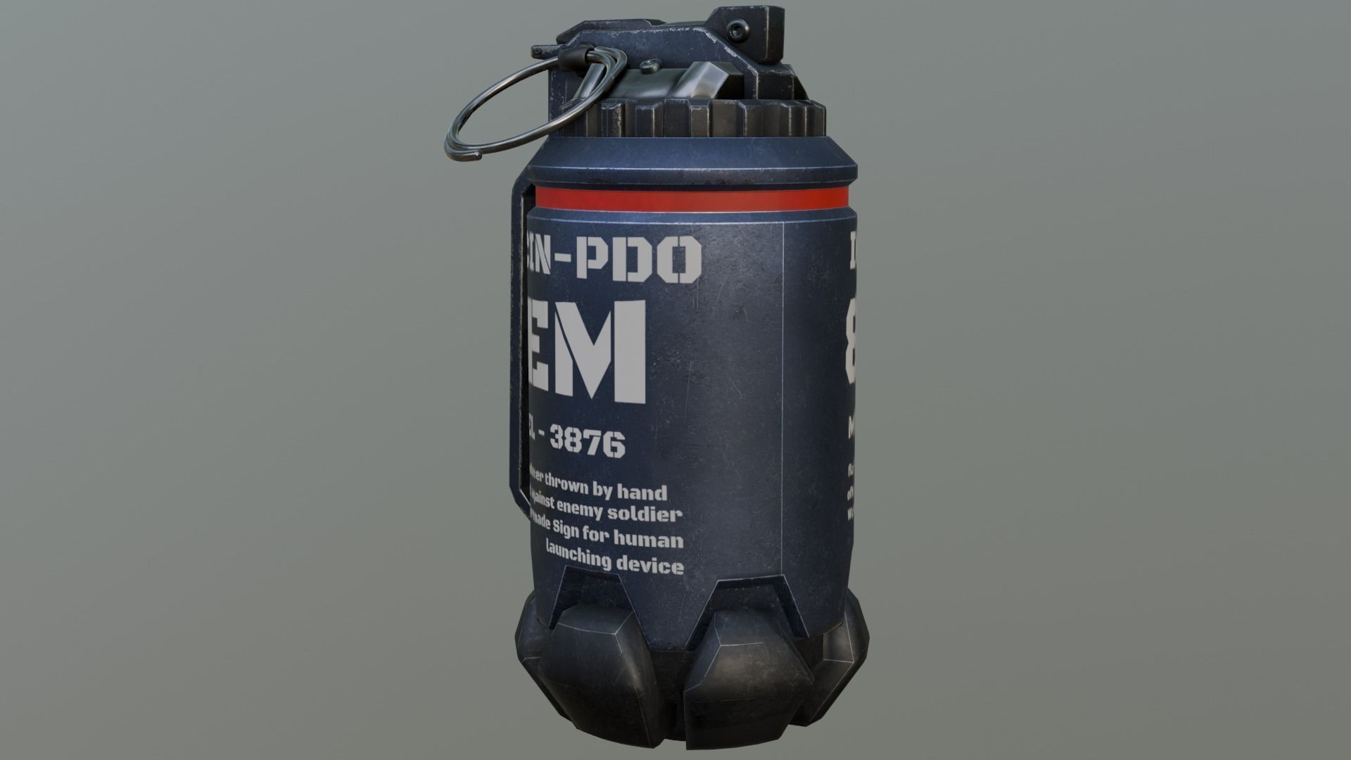 Thermal Grenade Low-poly 3D model_6