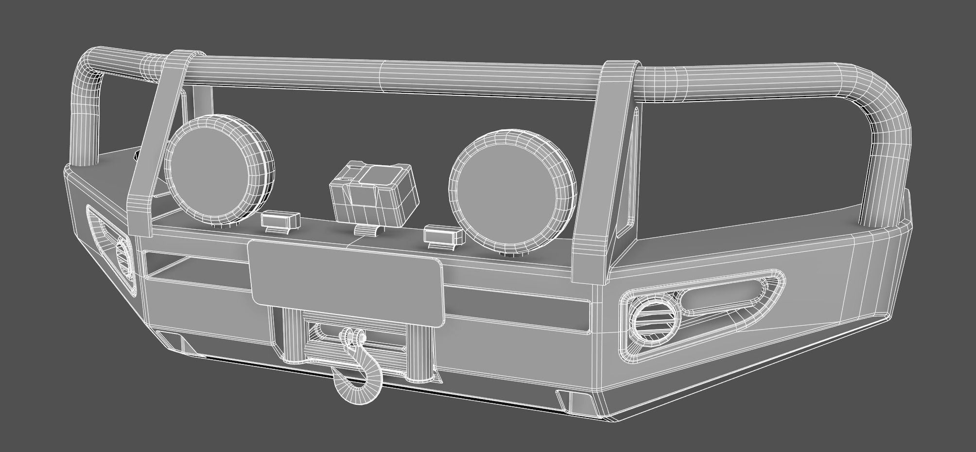 ARB Deluxe LandCrusier Bullbar Low-poly 3D model_14