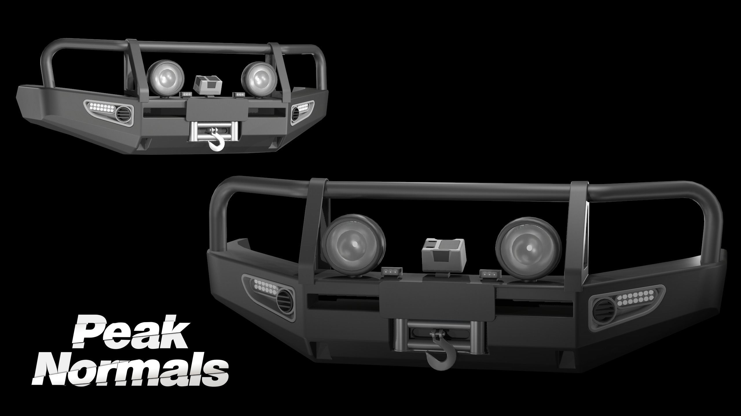 ARB Deluxe LandCrusier Bullbar Low-poly 3D model_2