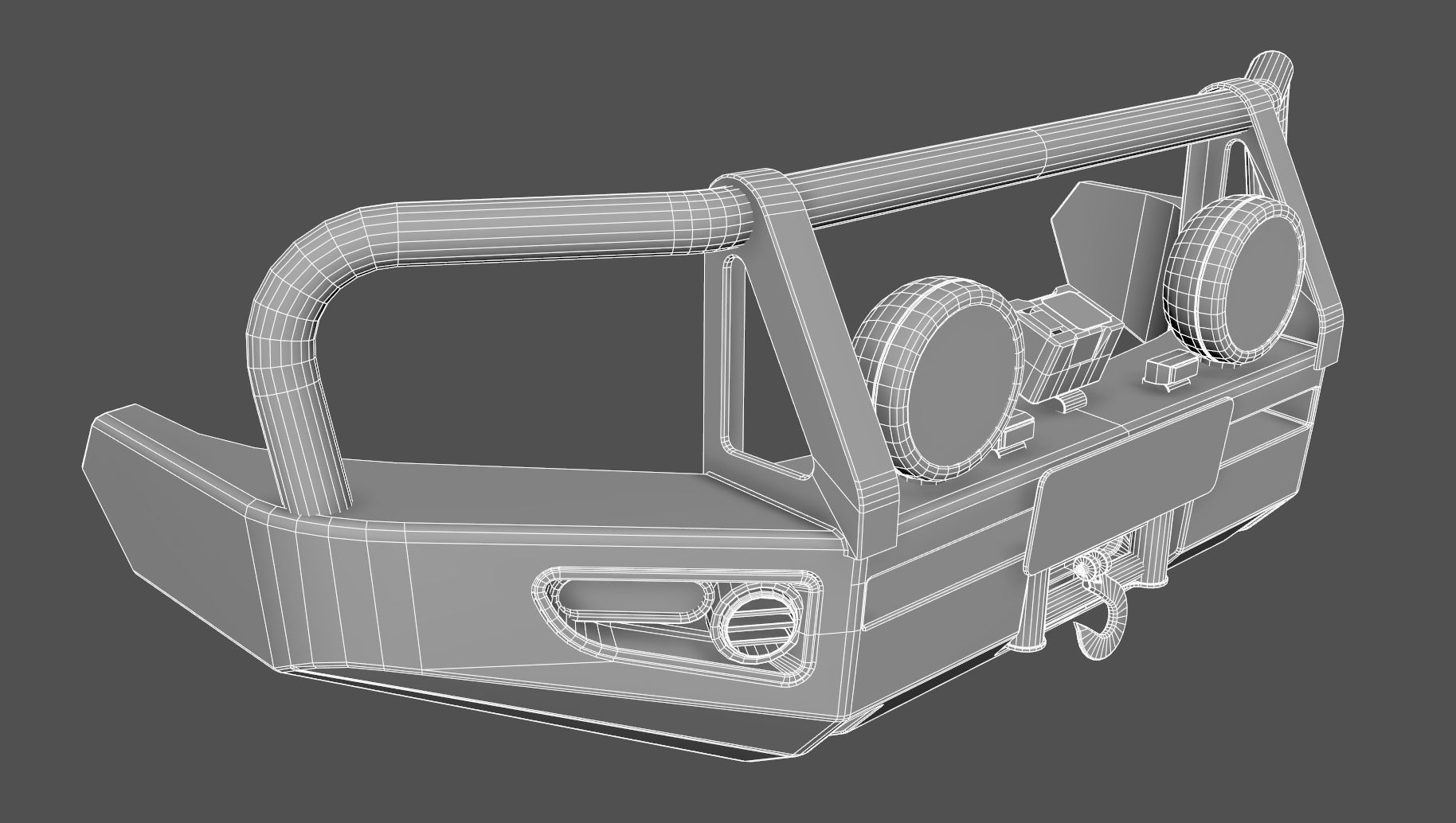 ARB Deluxe LandCrusier Bullbar Low-poly 3D model_13