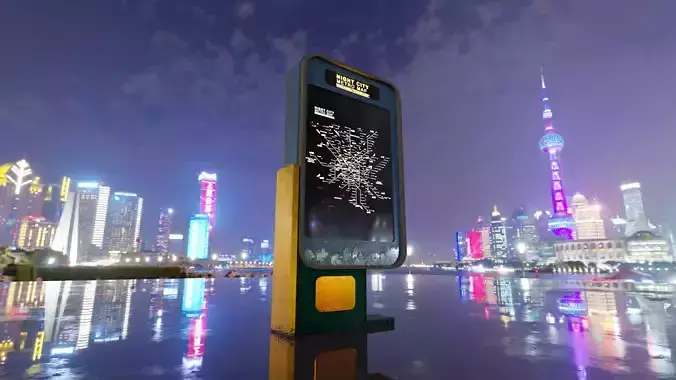 Cyberpunk Steet Sign