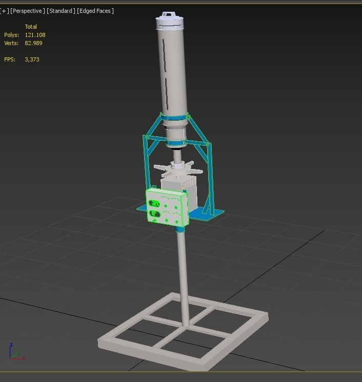 AUTOMATIC FISH FEEDER SPREADER ROTARY CENTRIFUGAL 3D model_10