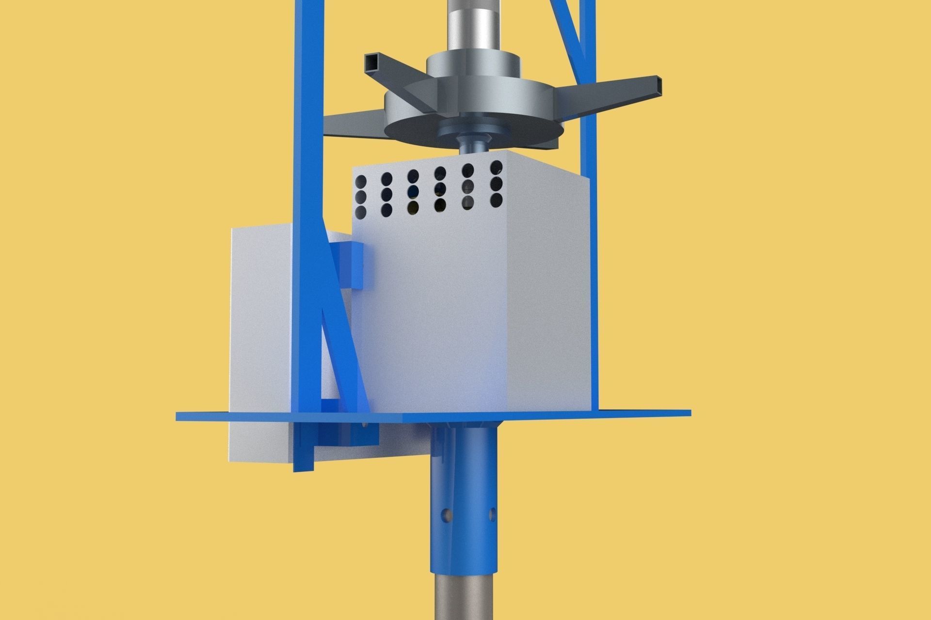 AUTOMATIC FISH FEEDER SPREADER ROTARY CENTRIFUGAL 3D model_3