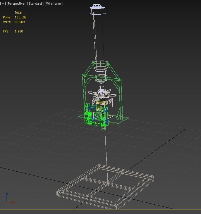 AUTOMATIC FISH FEEDER SPREADER ROTARY CENTRIFUGAL 3D model_11