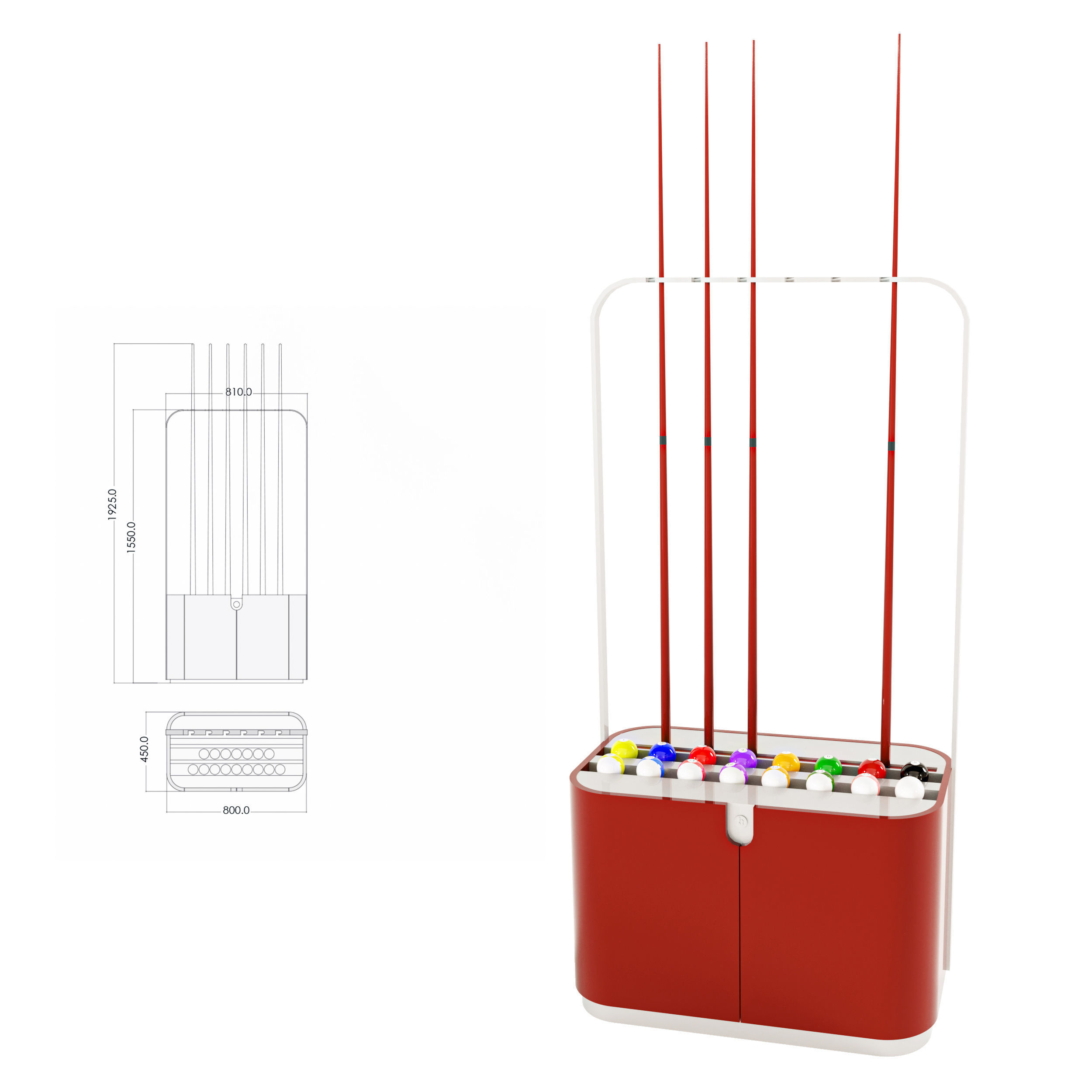 Billiard table RACE by Hermelin biliardi 3D model_4