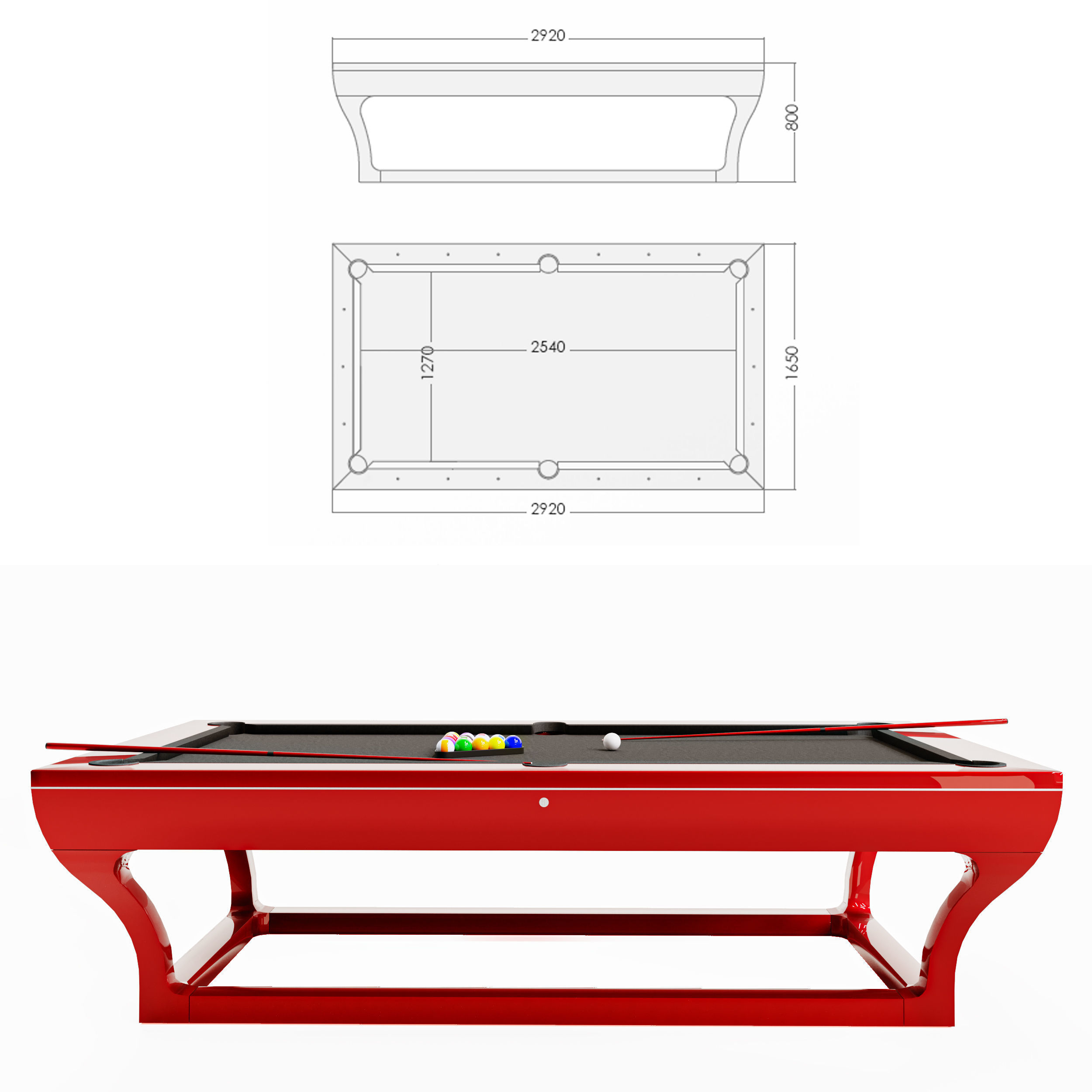 Billiard table RACE by Hermelin biliardi 3D model_5