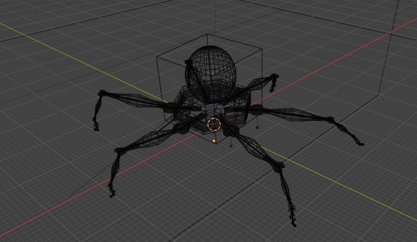 Rigged - Mini Spider Robot 3D model_1
