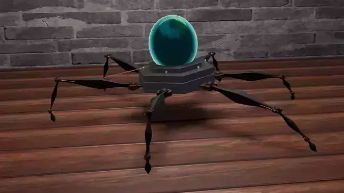 Rigged - Mini Spider Robot 3D model