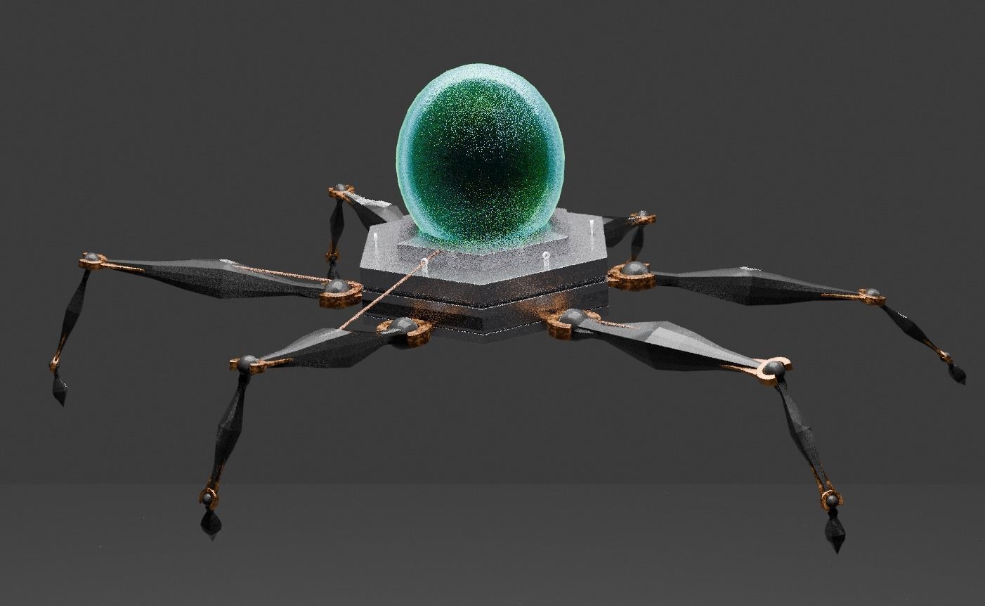Rigged - Mini Spider Robot 3D model_3