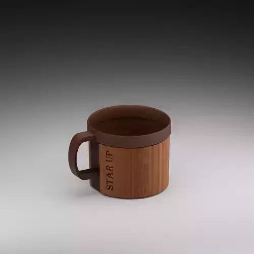 Wooden MUG  for drinks 3D model 