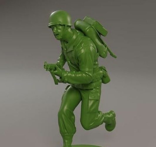 American soldier ww2 3D model 3D printable | CGTrader