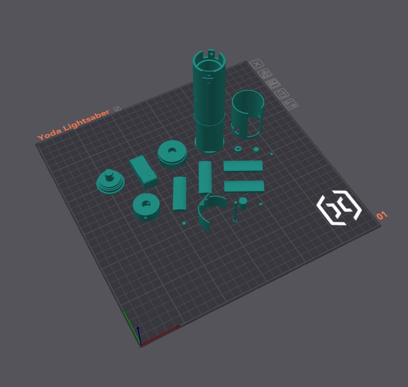 Yoda Lightsaber 3D print model_1