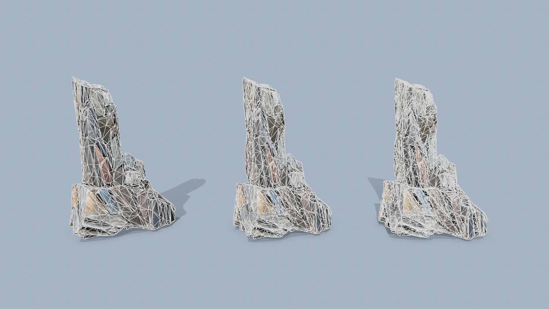 cliff rocks Low-poly 3D model_14