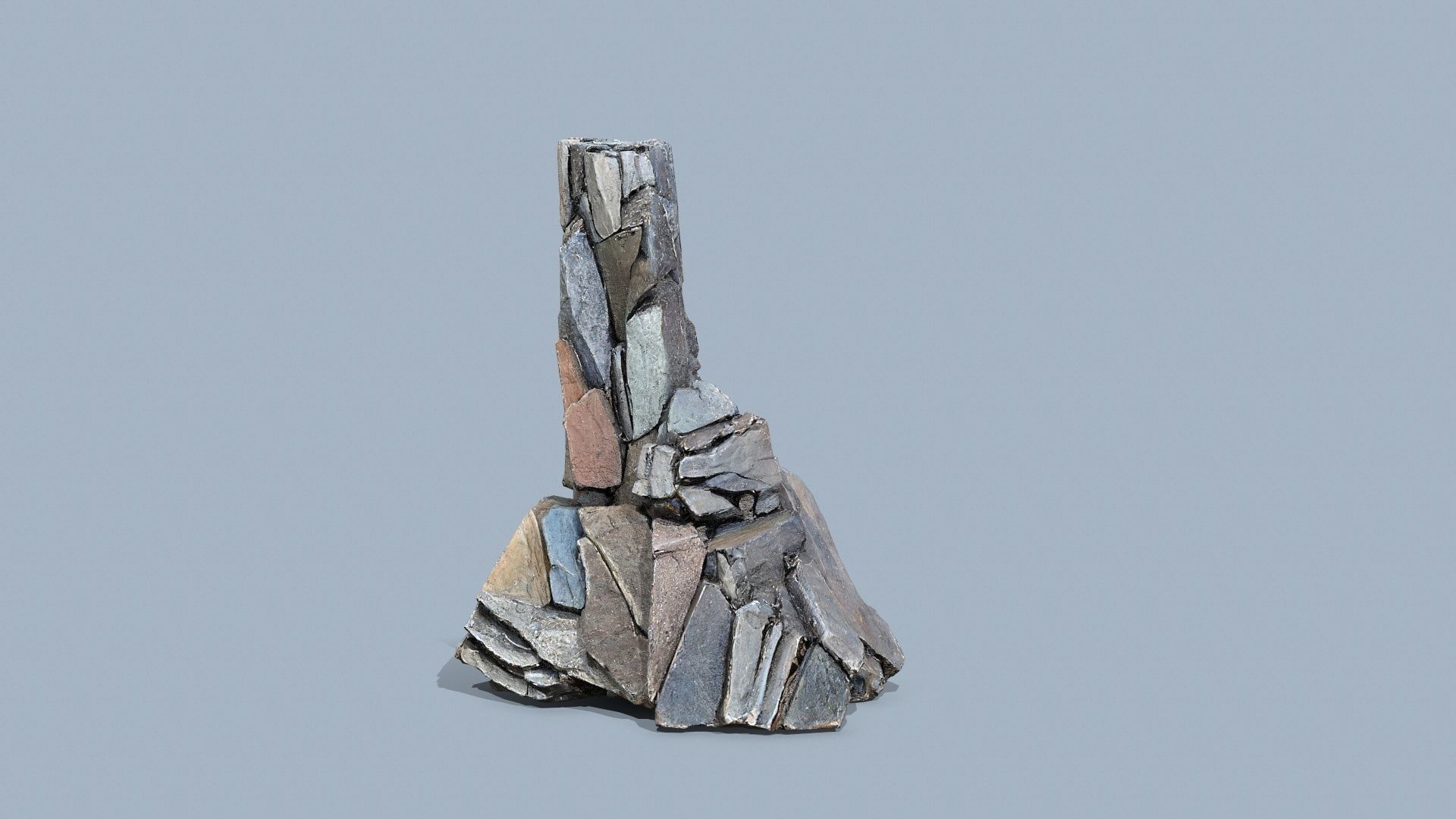 cliff rocks Low-poly 3D model_11