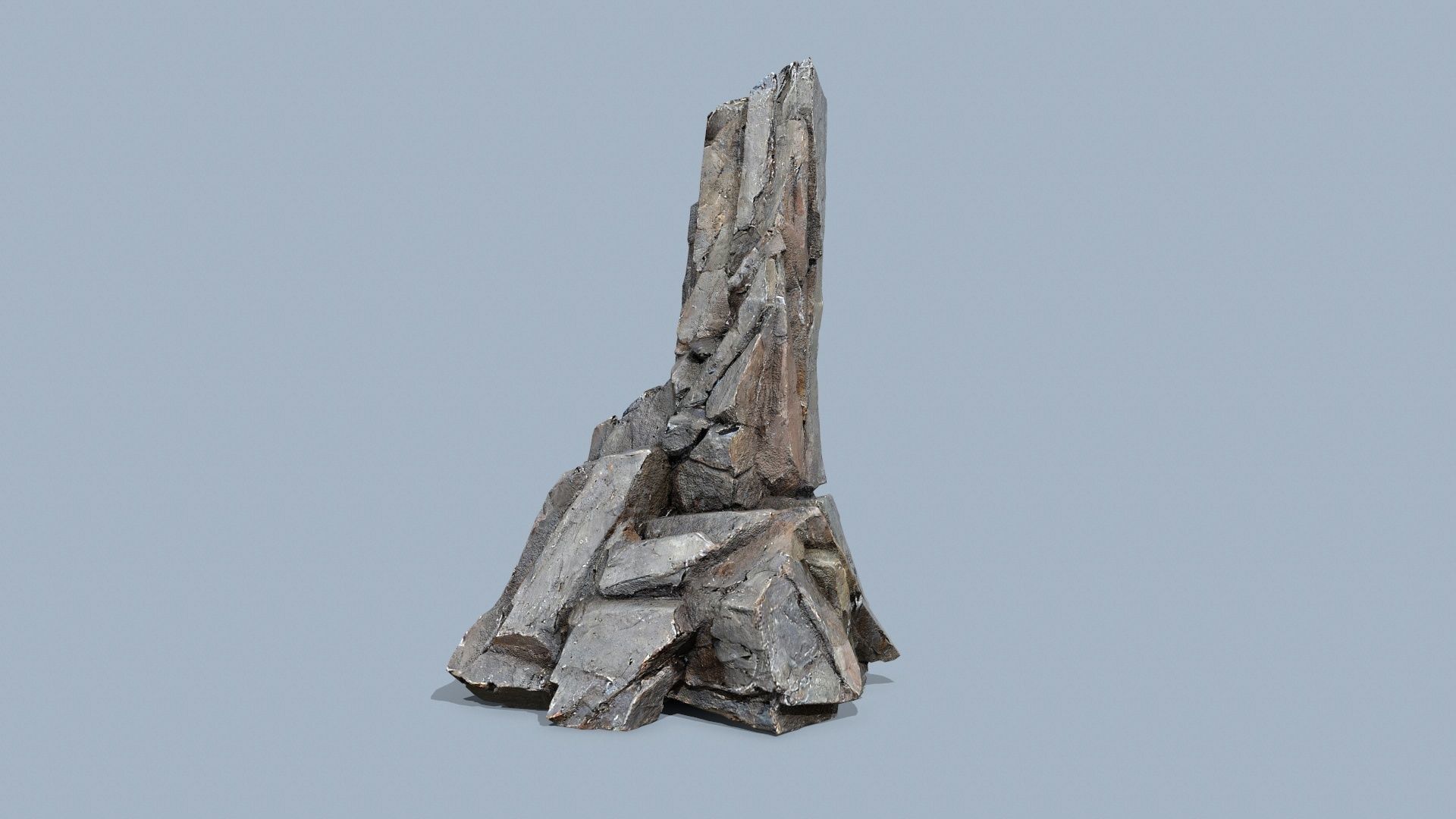 cliff rocks Low-poly 3D model_7