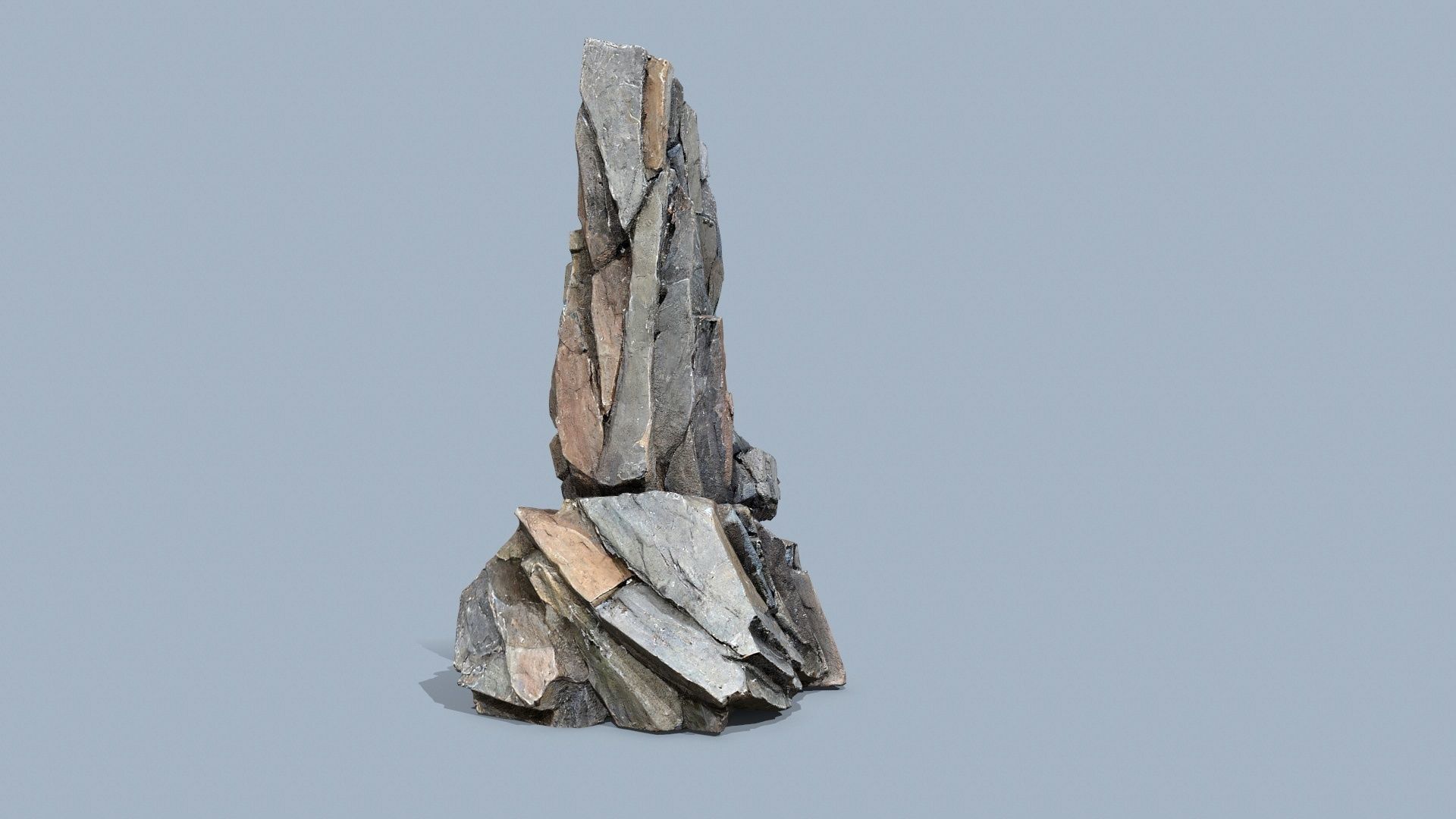 cliff rocks Low-poly 3D model_5
